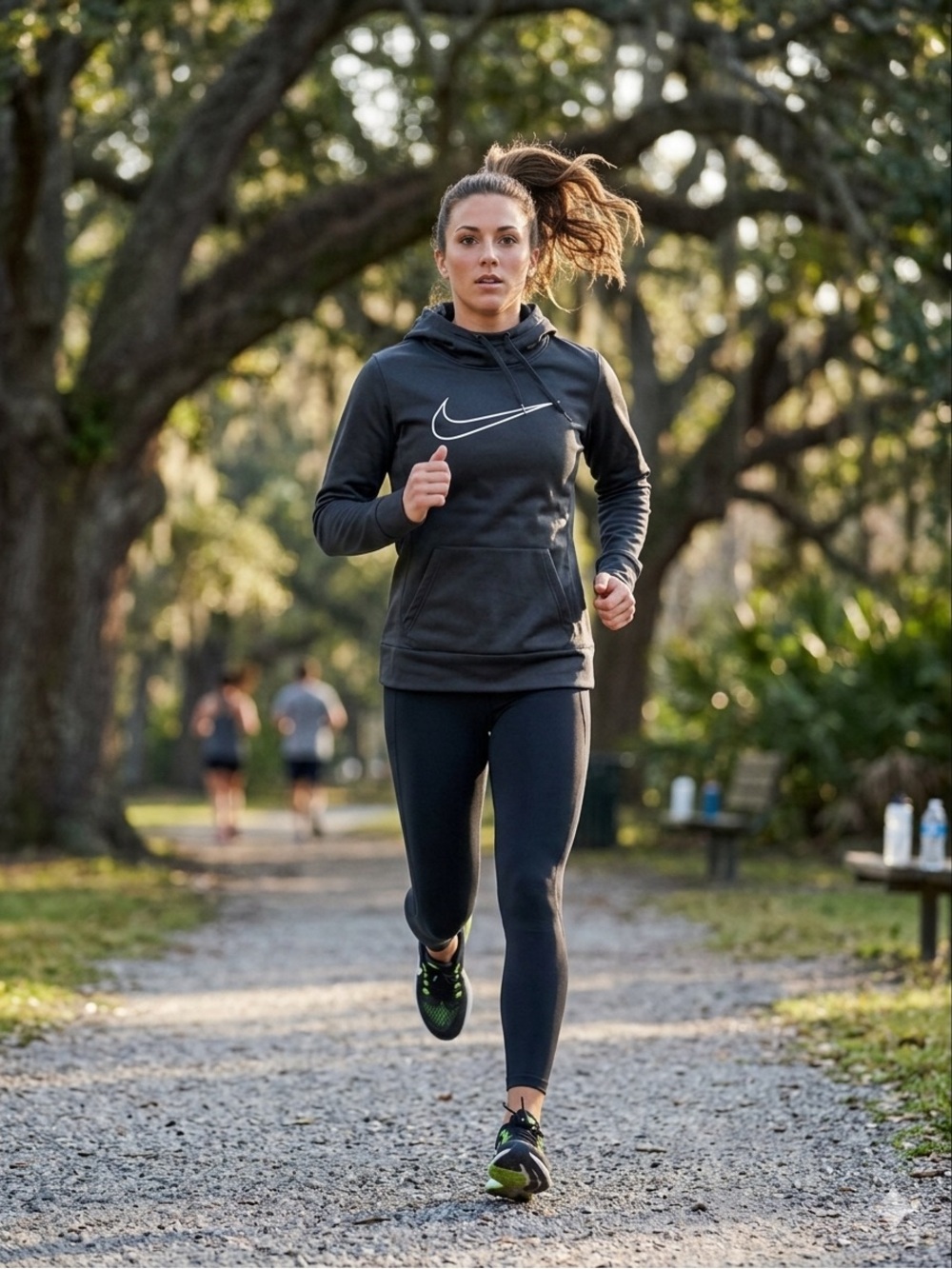Nike Therma-FIT Black Swoosh Hoodie Women’s Training Pullover Sweatshirt XS